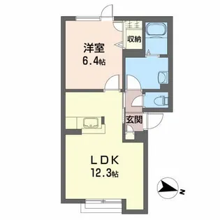 シャーメゾンメイA【2階】の間取り