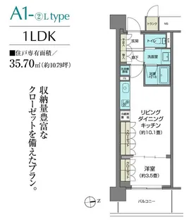 1LDKの間取り画像