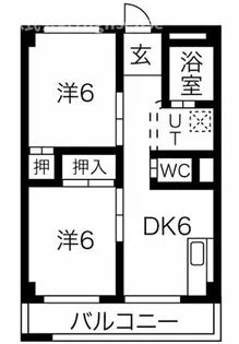 都島ハイツ【2階】の間取り