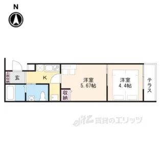 いろは梅小路【1階】の間取り