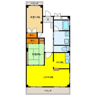 メゾンそよ風【1階】の間取り
