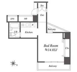 メゾン・ド・ヴィレ麻布台【9階】の間取り