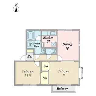オプティミスタ弐番館【2階】の間取り