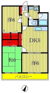 パークヒル東和【2階】の間取り