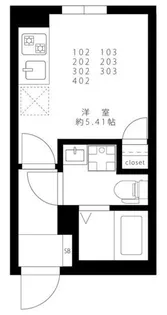 中板橋レジデンス【3階】の間取り