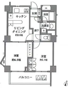 東京都新宿区西早稲田1【マンション】の間取り