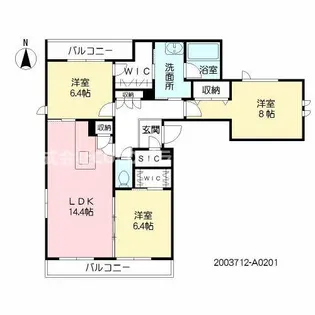 熊本県熊本市中央区神水本町【マンション】の間取り
