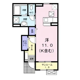 カーサ・ベル【1階】の間取り