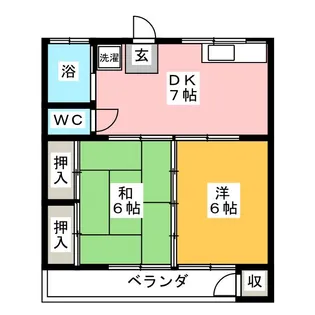 大泉アパートB棟【1階】の間取り
