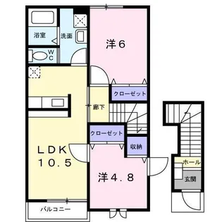 サンシャインスクエア【2階】の間取り