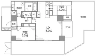 ガリシアグランデ江戸川橋【1階】の間取り