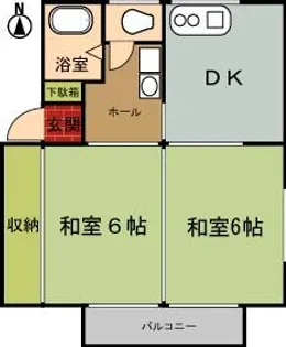 コーポ英【2階】の間取り