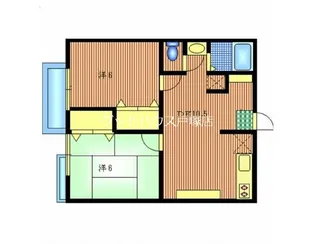 ベルフラワーイシイ B【2階】の間取り