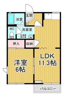 かりんコーポ【1階】の間取り