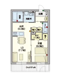 (シニア限定)ヘーベルVillageKUSU【1階】の間取り