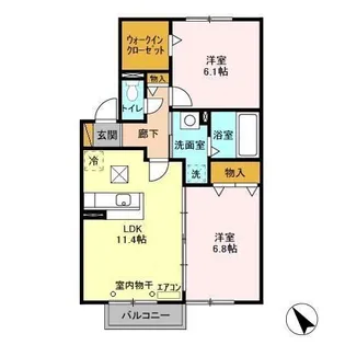 バニュルス I・II・III【1階】の間取り