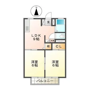サンシティカネニ【2階】の間取り