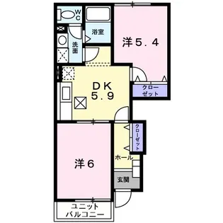 ハピネス ヒロ【1階】の間取り