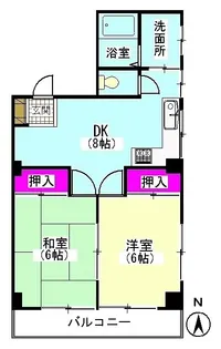 ライフ萩中【2階】の間取り