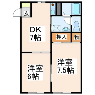 コーポKASAYA【1階】の間取り
