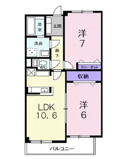ポムドテール【3階】の間取り