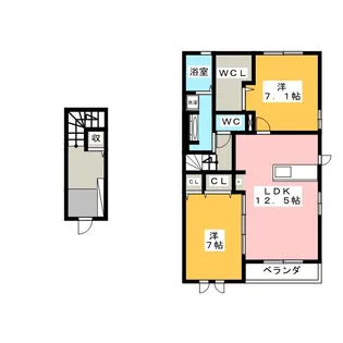 ラフィーネ ヴィーブル I【2階】の間取り
