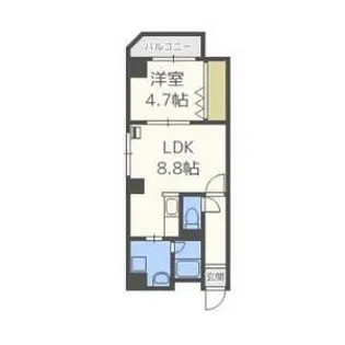 サムティレジデンス札幌駅前【4階】の間取り