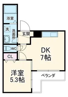 フロリアン中御門【4階】の間取り