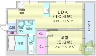 コーポ郷湖【1階】の間取り