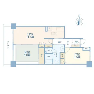 リプレ川口一番街 7号棟【2階】の間取り