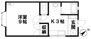 マーセルサワムラII【1階】の間取り