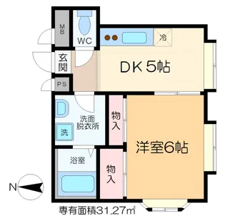 萩ノ谷メゾン【2階】の間取り