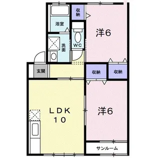 フォレスト・ヴィラA【2階】の間取り