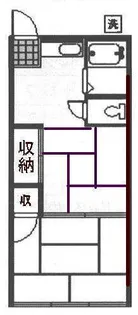 山田荘【1階】の間取り