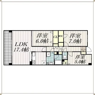 リーベスト西千葉【7階】の間取り