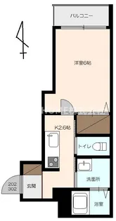 スタジオーネ駅南【3階】の間取り