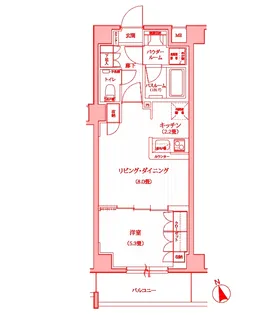 デュオステージ横濱赤門通り【7階】の間取り