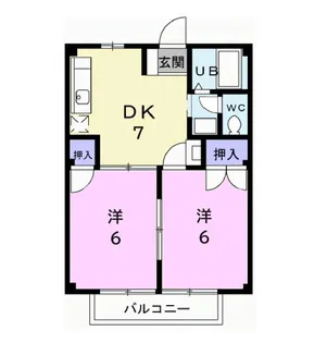 朝日コーポII【2階】の間取り