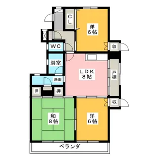 ラ・フォーレ杁ヶ池【3階】の間取り