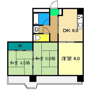 瀬戸ハイツ【3階】の間取り