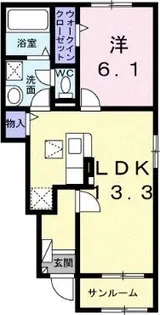 アクアルーチェ久保泉II【1階】の間取り