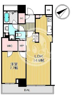 ザ・セントラルマークタワー【15階】の間取り