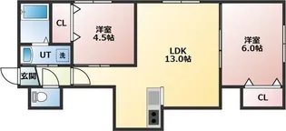 ピルヴィーテ南郷【3階】の間取り