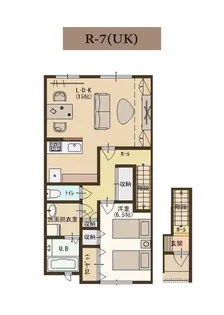 ユーソニアン・エトワールB【2階】の間取り