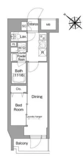 コンフォリア リヴ茅場町【3階】の間取り