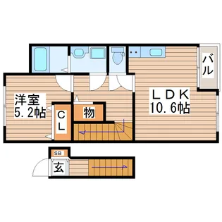 プランドール錦町【2階】の間取り