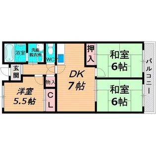 コートロイヤル【5階】の間取り