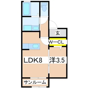 ブルズアイ【2階】の間取り