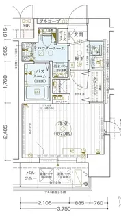エステムコート三宮駅前IIIマジェスティ【10階】の間取り