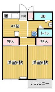 コーポサンフィールド【1階】の間取り